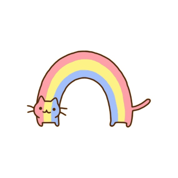 Download Rainbow Cat Cat Clip Art Cat Clipart Rainbow Clip Art | Etsy