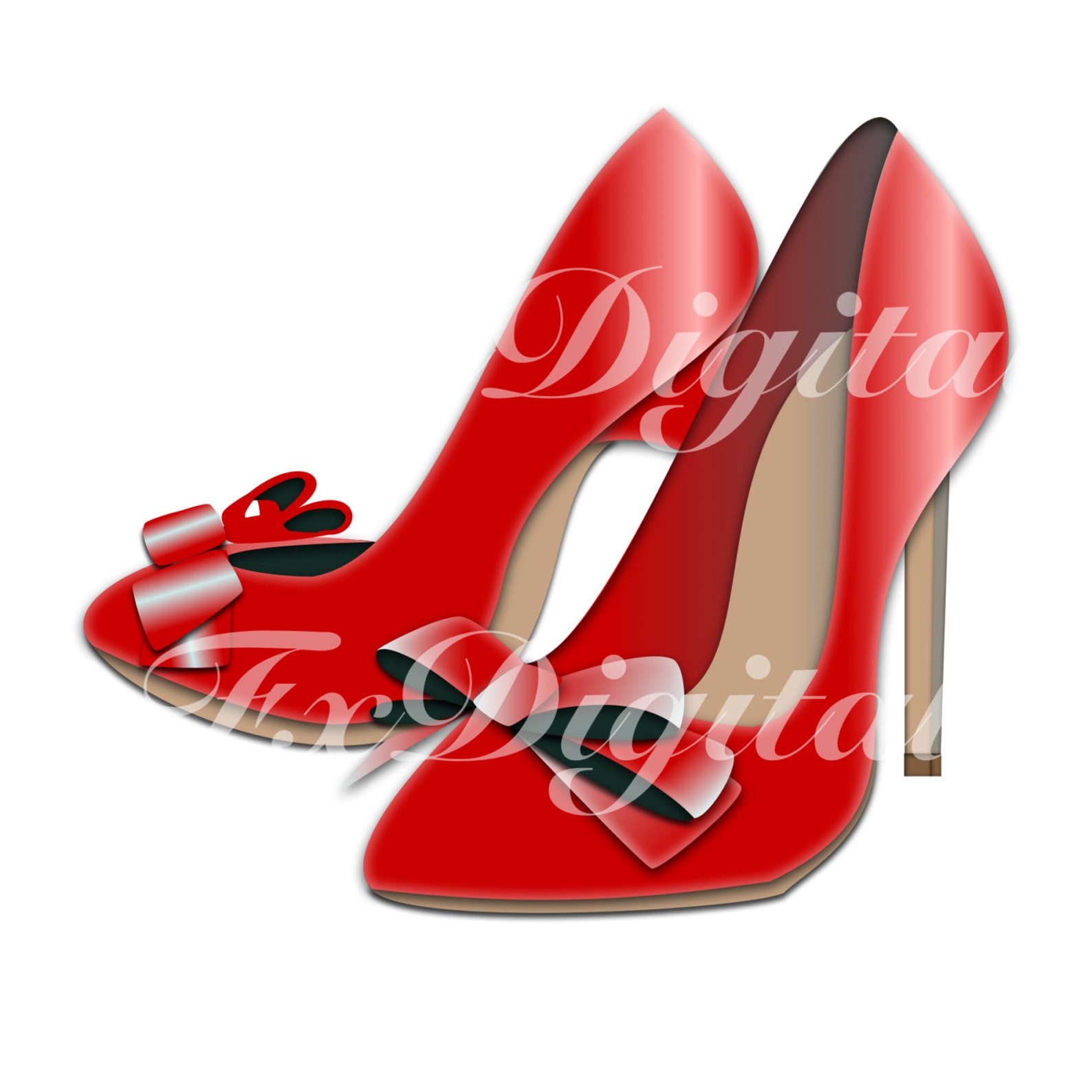 High Heel Clipart High Heel Clip Art Shoe Clipart High Etsy