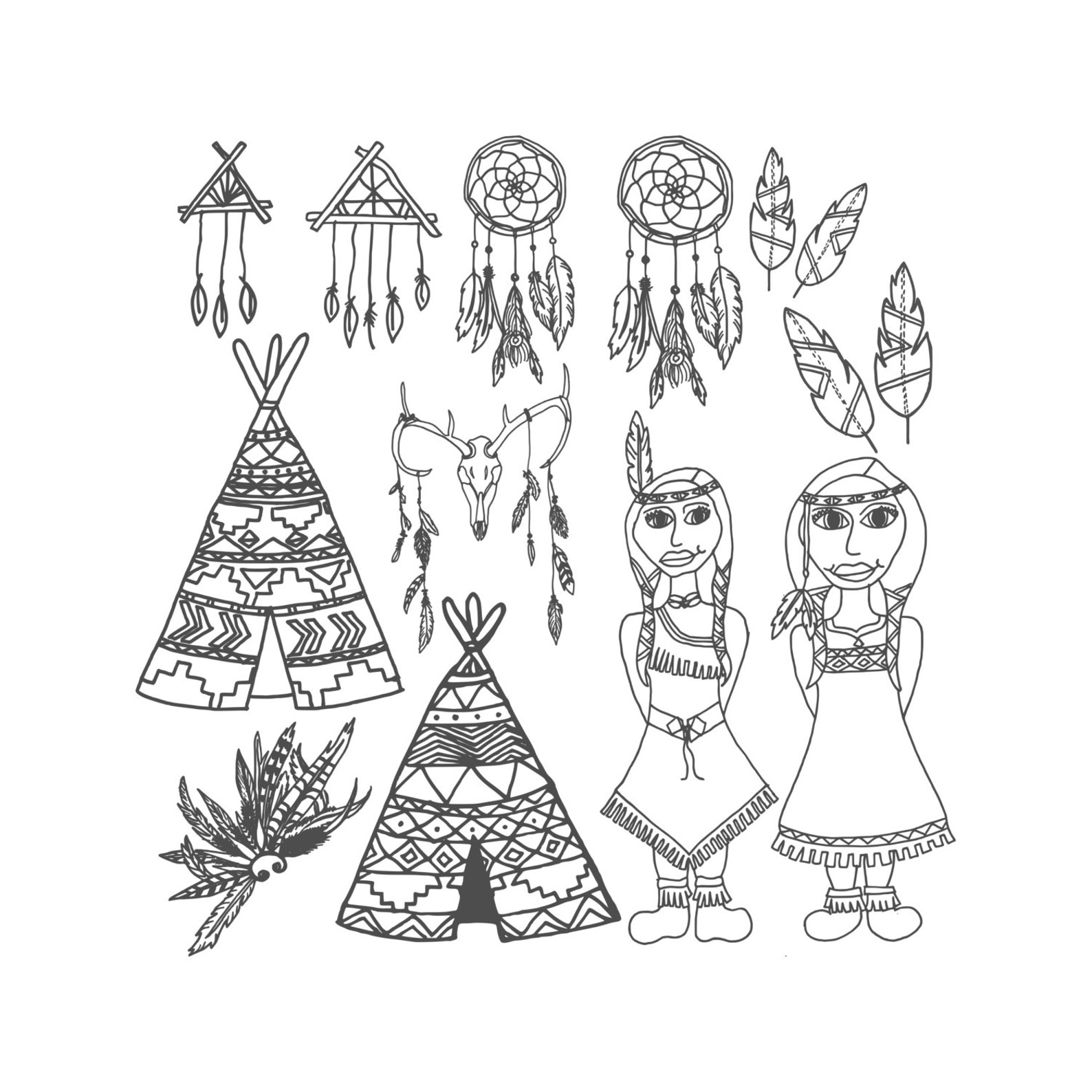 Tribal Coloring Page Printable Coloring Page Adult Coloring - Etsy