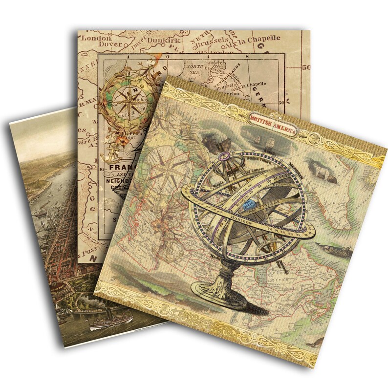 Alte Weltkarte Papier Vintage-Karten Landkarte Papier | Etsy.de