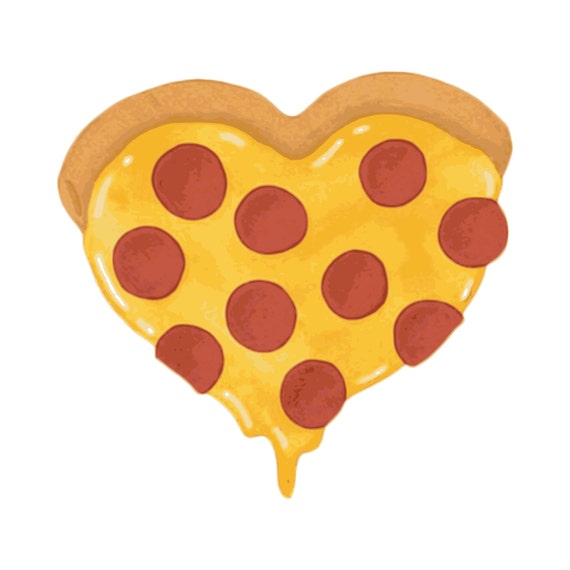 Heart Pizza Clip Art Pizza Clip Art Clip Art Pizza Pizza Etsy