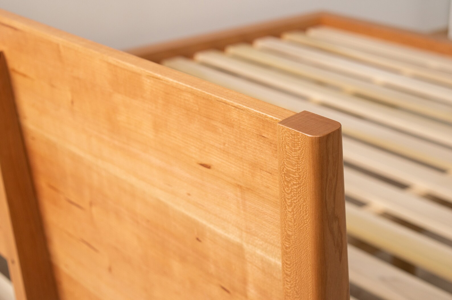 Josefine Bed modern platform bed with slanted headboard Etsy