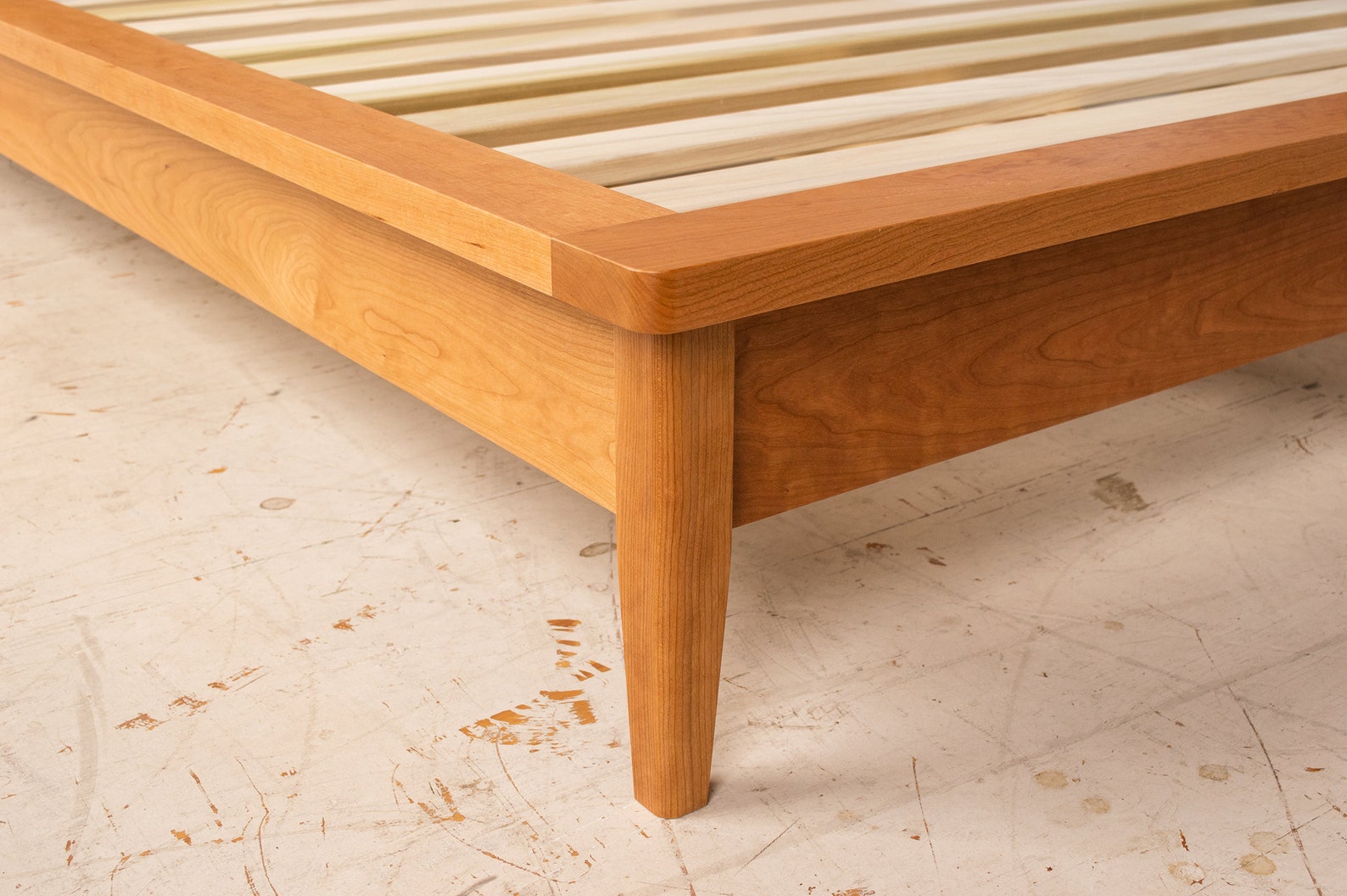 Josefine Bed modern platform bed with slanted headboard Etsy