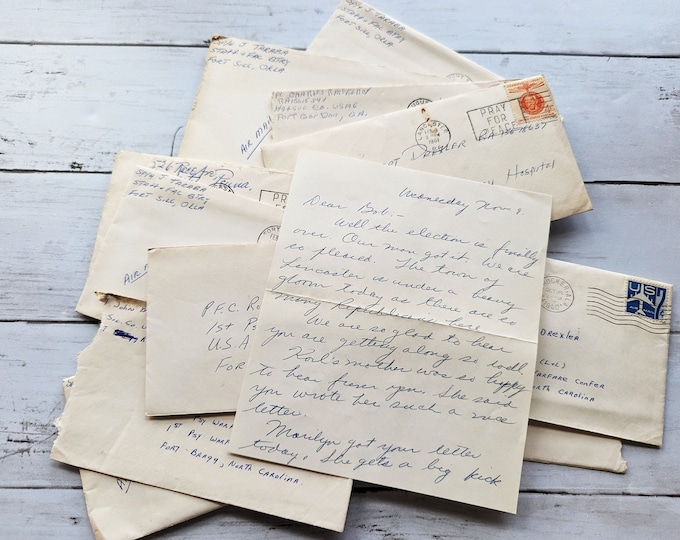 5 Handwritten Vintage Letters and Envelopes From the 1960s, Ephemera ...