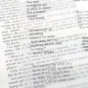 Translucent Quote Ephemera Paper for Art and Junk Journaling & Mixed Media Art, (5 sheets) immagine 3