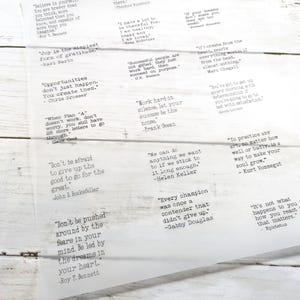 Translucent Quote Ephemera Paper for Art and Junk Journaling & Mixed Media Art, (5 sheets) immagine 5