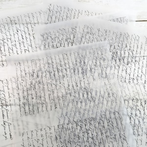 Italian Script Paper: Ephemera for Art and Junk Journals, Translucent Decoupage Collage Papers, Collage Fodder
