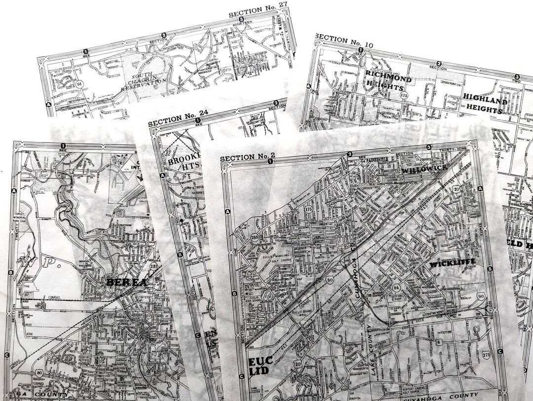 Vintage Translucent Map Paper for Art Journaling, Decoupage & Mixed ...
