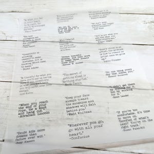 Translucent Quote Ephemera Paper for Art and Junk Journaling & Mixed Media Art, (5 sheets) immagine 7