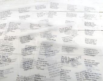 Translucent Quote Paper for Scrapbooking, Journaling & Mixed Media Art - 5 Sheets of Ephemera