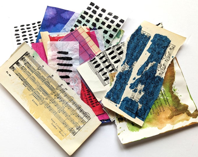 Colorful Collage Bits and Ephemera Paper Packs for Junk Journaling or ...