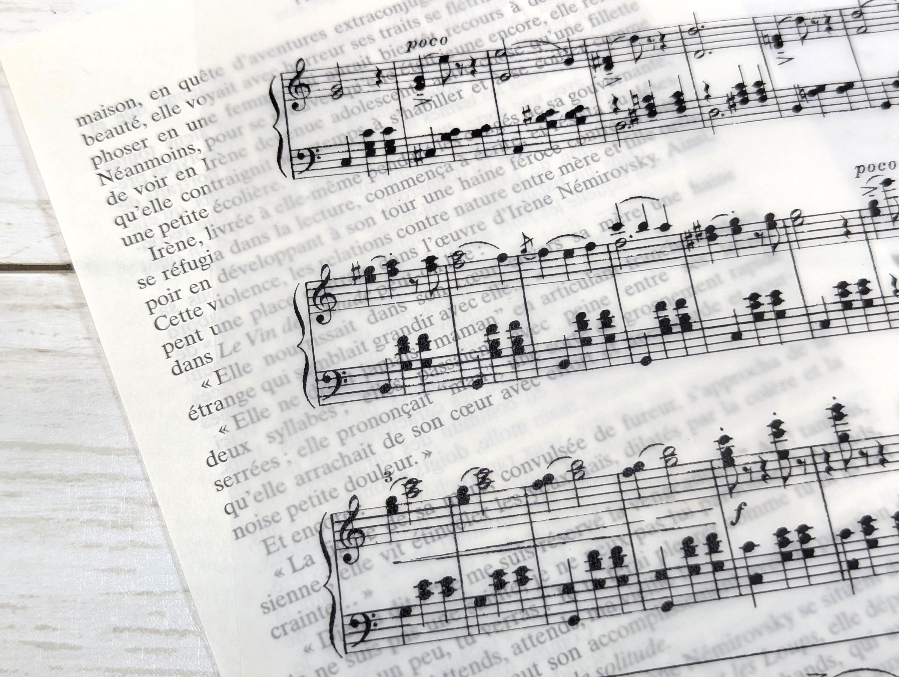 Translucent Music Paper: 5 Sheets Vintage Ephemera From the 1920s for ...