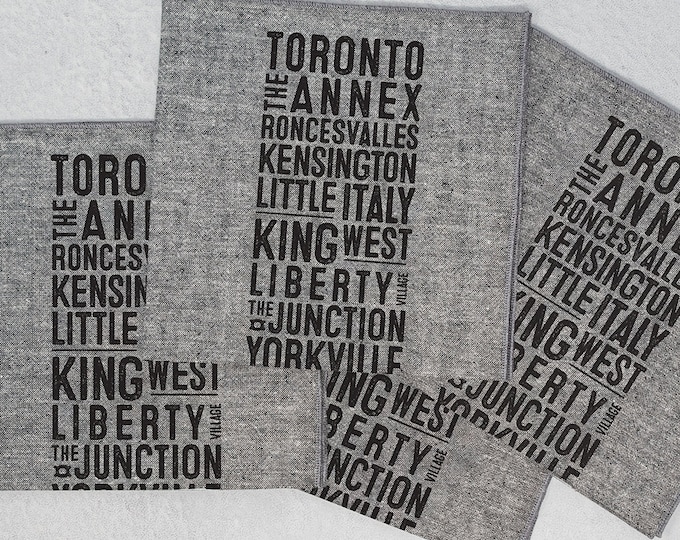 Toronto Neighbourhood Bus Scroll Serviettes