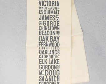 Victoria Neighbourhoods Tea Towel