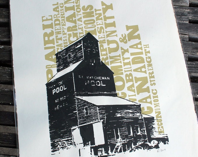 Grain Elevator Signed and Numbered Silkscreen Print