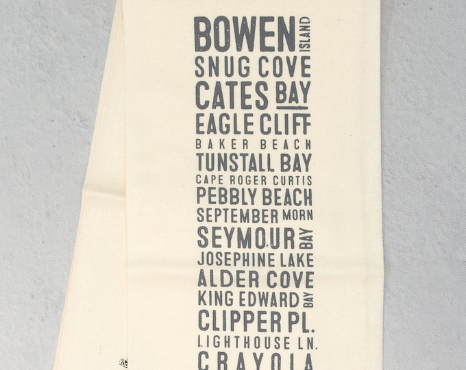 Bowen Island Beaches Tea Towel