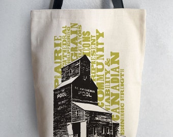 Canadian Icons Grain Elevator Shopping Bag