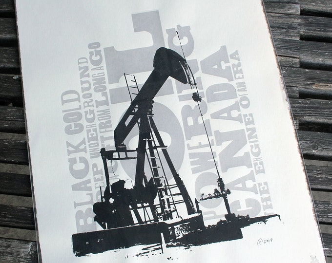 Pumpjack Signed and Numbered Silkscreen Print