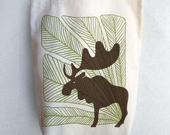 Abstract Animals Moose Tote