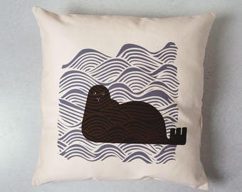 Abstract Animals Sea Lion Pillow Designer Decor