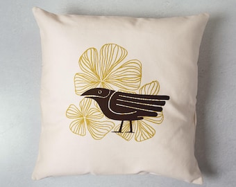 Abstract Animals Raven Pillow Designer Decor
