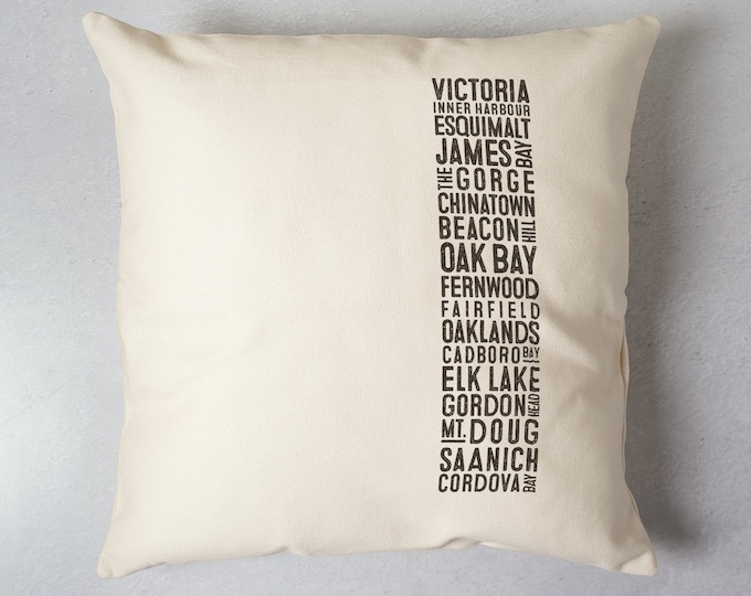 Victoria Neighbourhood Bus Scroll Pillow