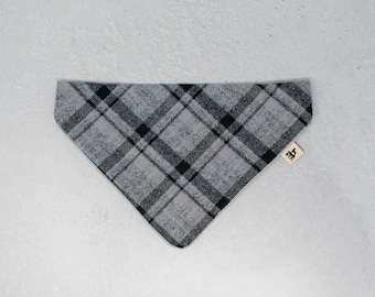 Dog Bandana Buffalo Plaid Puppy Gift Dog Accessories in Red, Blue, Green and Grey Gray