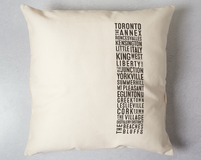 Toronto Bus Scroll Pillow