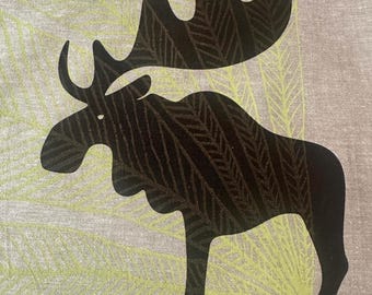 Abstract Animals Moose  Tea Towel