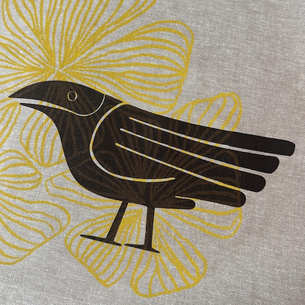 Abstract Animals Raven Tea Towel