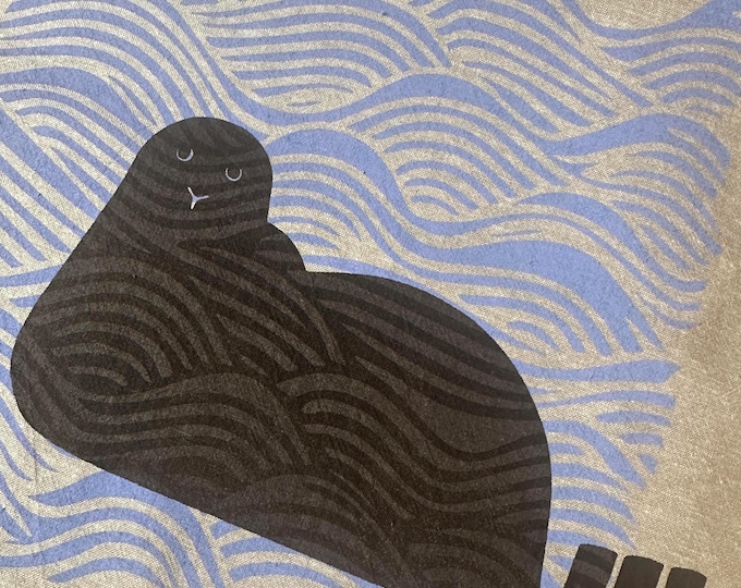 Abstract Animals Sea Lion Tea Towel