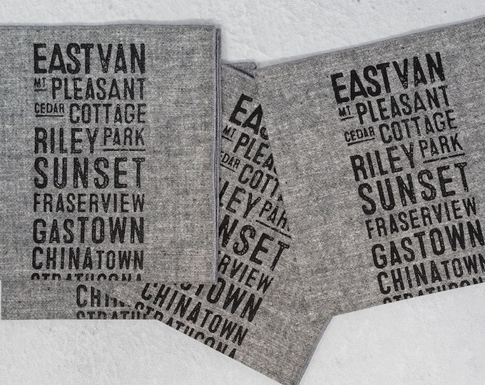 East Van Bus Scroll Serviettes