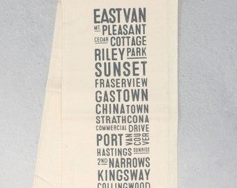 East Van Neighbourhood Tea Towel