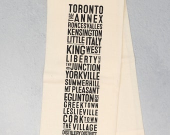 Toronto Neighbourhood Tea Towel