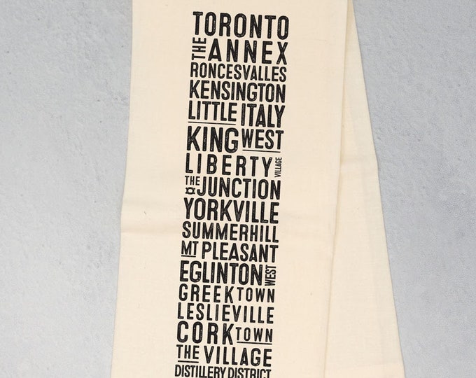 Toronto Neighbourhood Tea Towel
