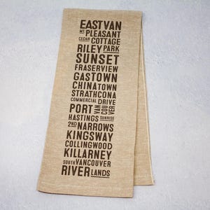East Van Neighbourhood Tea Towel
