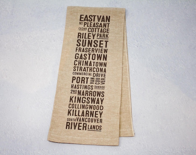 East Van Neighbourhood Tea Towel