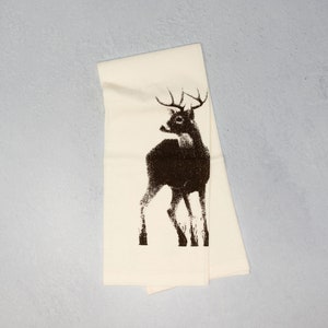 Canadian Buck Tea Towel Brown