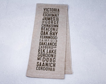 Victoria Neighbourhoods Tea Towel