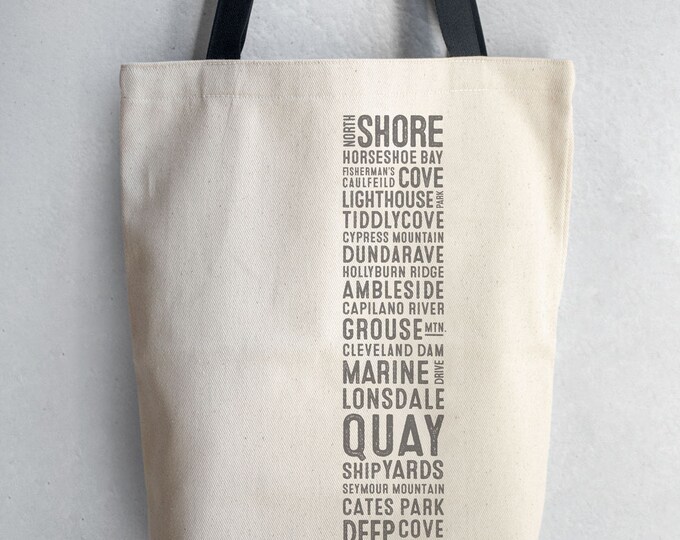 North Shore Vancouver Neighbourhoods Shopping Bag