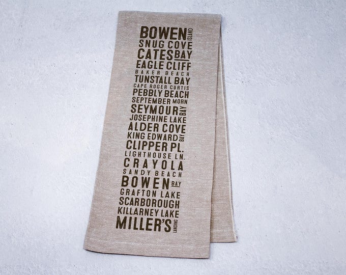 Bowen Island Beaches Tea Towel