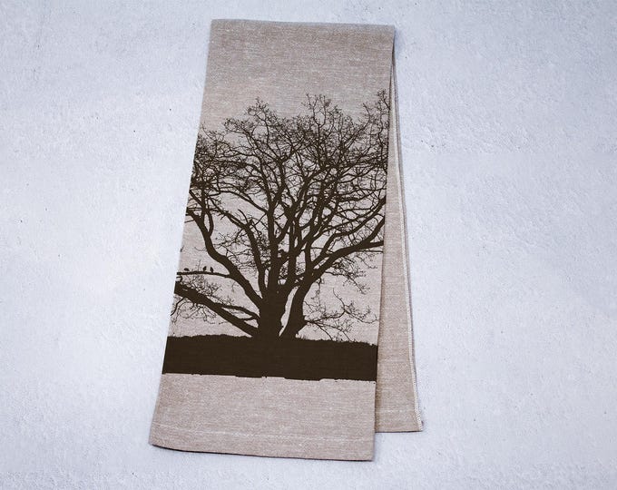 Winter Oak Tea Towel