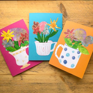 Flower Cup Greetings card