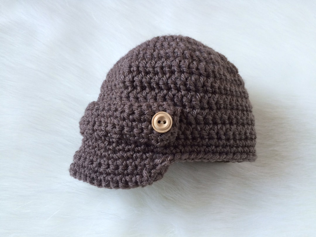 Buy Classic Newsboy Hat Crochet Baby Boy Brown Brim Online in India