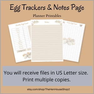 Printable Egg Tracker Pages - Record Keeping - Egg Management - Writing Page - Lined Paper - Notetaking Sheet - Watercolor Farm Life
