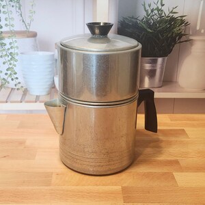 Vintage Chilton Ware Aluminum Drip 7 Cup Coffee Pot | Metal Coffee Pot | Old Coffee Maker | Antique Perculator | Farmhouse Kitchen
