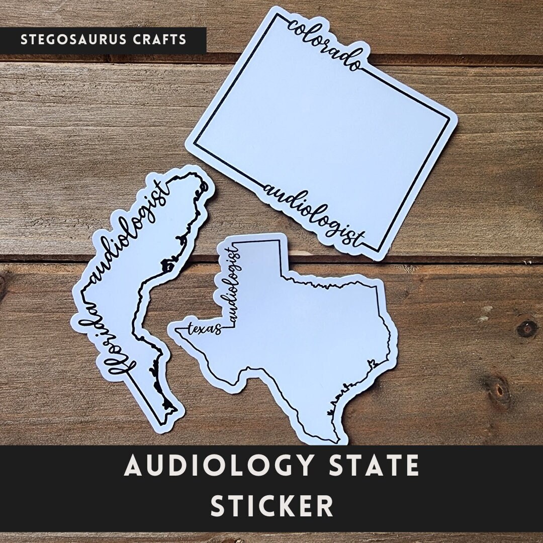 Audiology State Sticker - Etsy