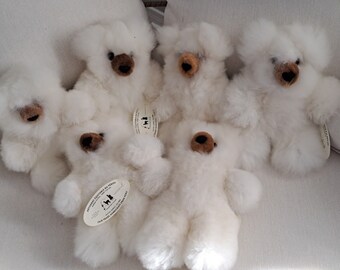 Teddy bear plush toy - alpaca plush toy - alpaca doggie - fur doggie