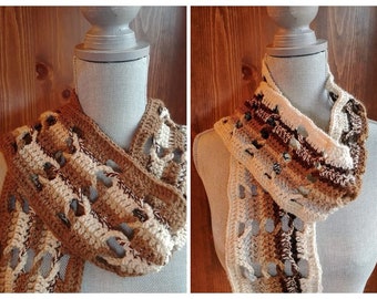 Crochet pattern - Looping scarf pattern - pdf document to download - The Looping