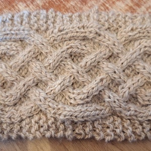 Knitting Pattern - Knitting Headband Pattern - Downloadable - Celtic Headband - PDF Pattern